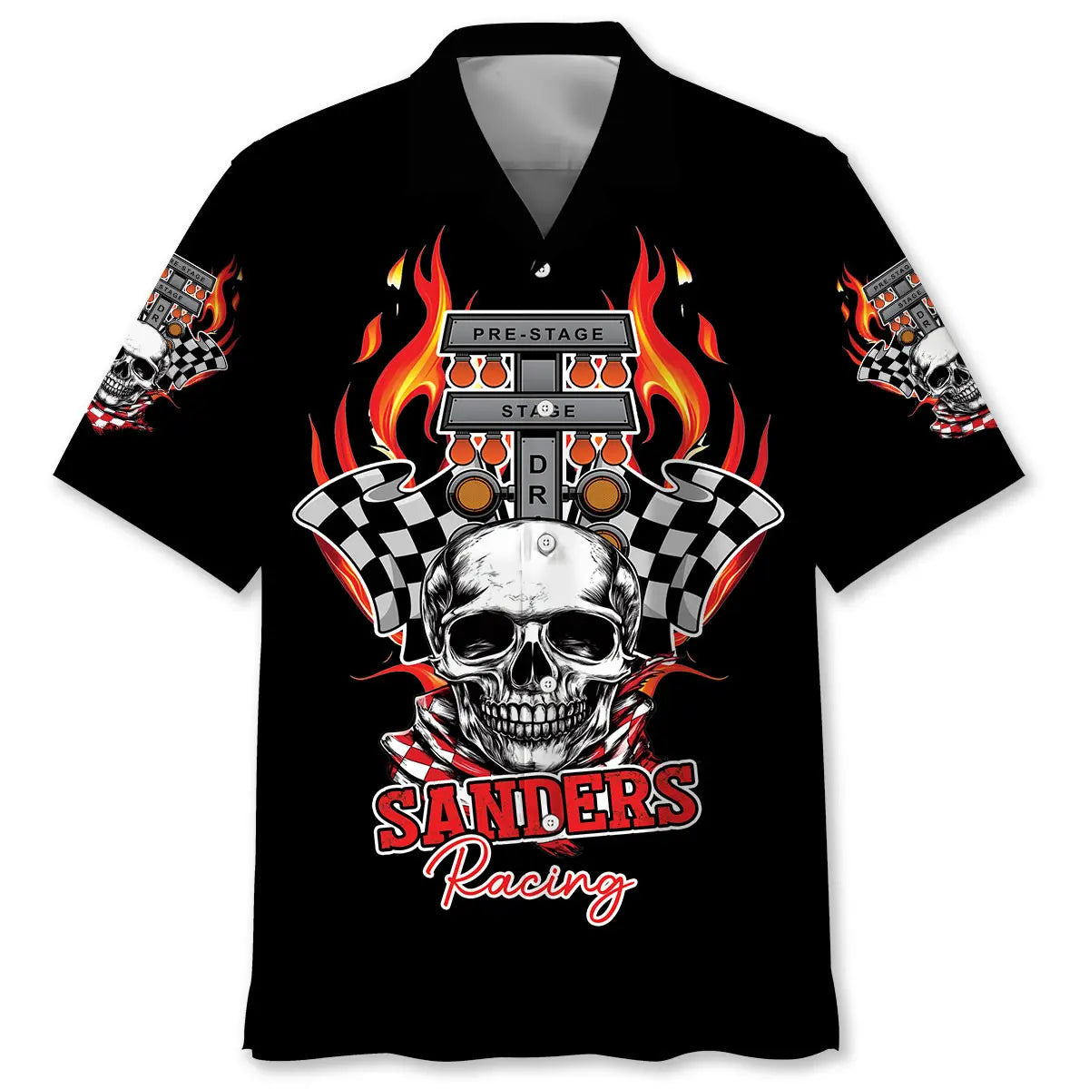 Hawaiian Shirt / Adults / S Pre-Stage Drag Racing Custom Name Hawaiian Shirt