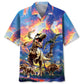 Hawaiian Shirt / Adults / S Prehistoric Dinosaur Volcano Hawaiian Shirt
