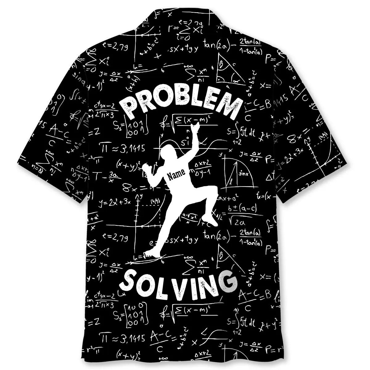 Hawaiian Shirt / Adults / S Problem Solving Funny Math Custom Name Hawaiian Shirt