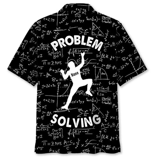 Hawaiian Shirt / Adults / S Problem Solving Funny Math Custom Name Hawaiian Shirt