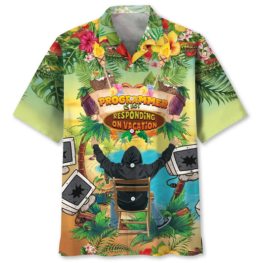 Hawaiian Shirt / Adults / S Programmer Vacation Mode On Hawaiian Shirt