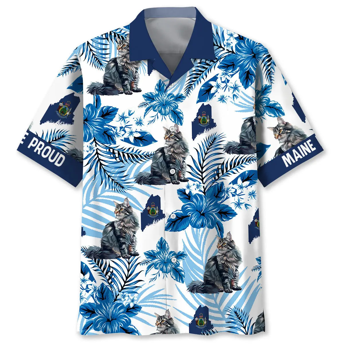 Hawaiian Shirt / Adults / S Proud Maine State Hawaiian Shirt