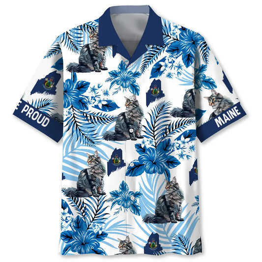 Hawaiian Shirt / Adults / S Proud Maine State Hawaiian Shirt