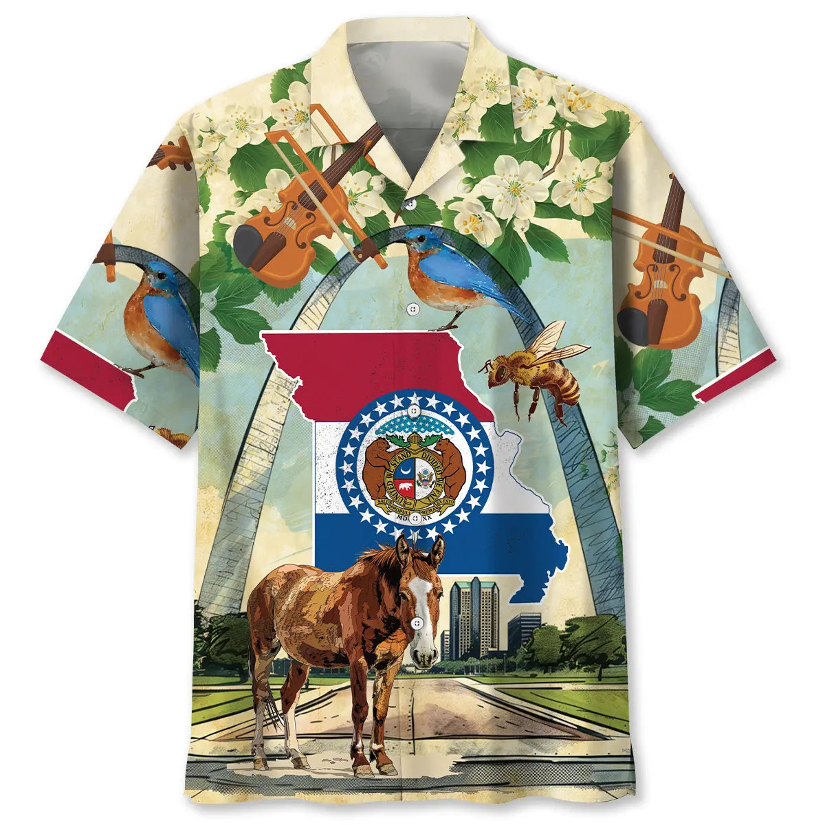 Hawaiian Shirt / Adults / S Proud Missouri State Hawaiian Shirt