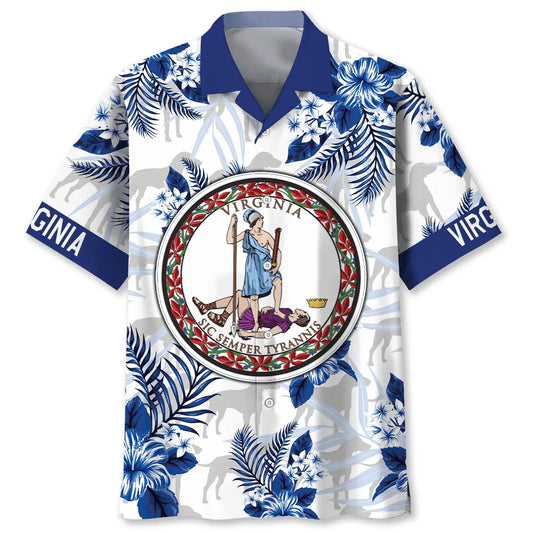 Hawaiian Shirt / Adults / S Proud Virginia State Hawaiian Shirt