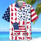 Pug Usa Flag Hawaiian Shirt