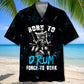 Punk Rockstar Kitty Cat Drummer Playing Drums Hawaiian Shirt