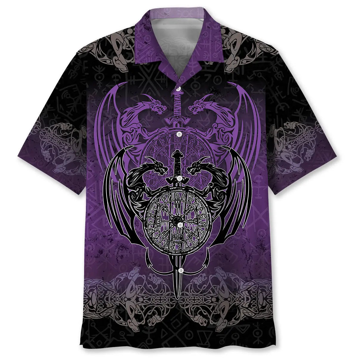 Hawaiian Shirt / Adults / S Purple Dragon Hawaiian Shirt