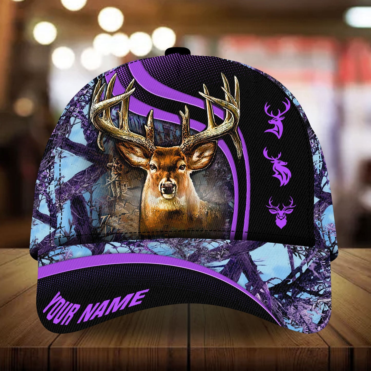 Purple / One Size The Unique Premium Deer Hunting Personalized Classic Cap - CAPC34LIN160122 - Owls Matrix LTD