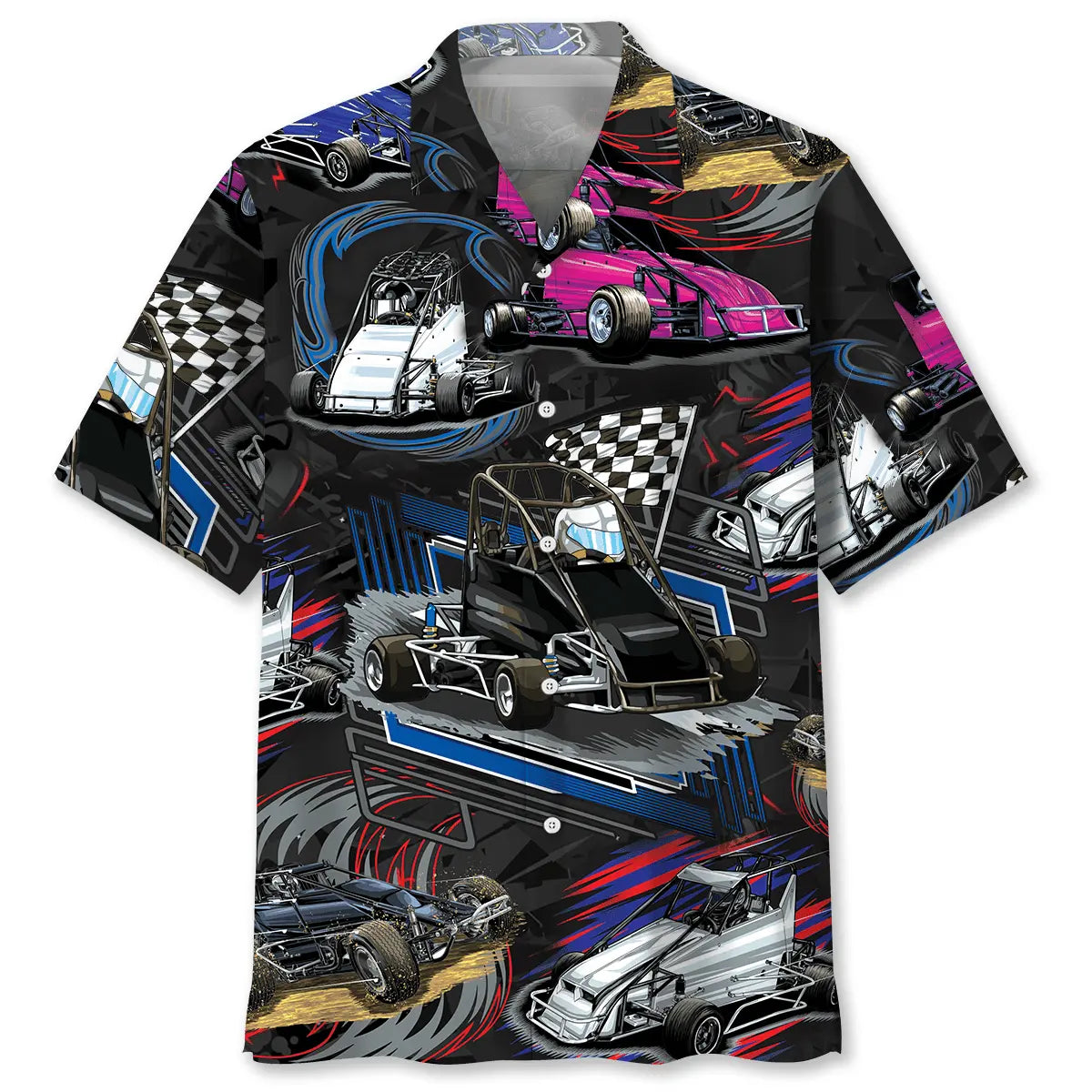 Hawaiian Shirt / Adults / S Quarter Midget Race Car Hawaiian Shirt