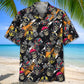 Racing Motorcycle Skull Hawaiian Shirt