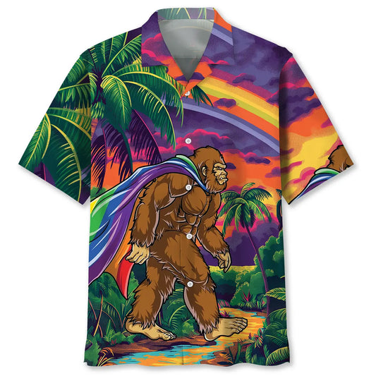 Hawaiian Shirt / Adults / S Rainbow Bigfoot Hawaiian Shirt
