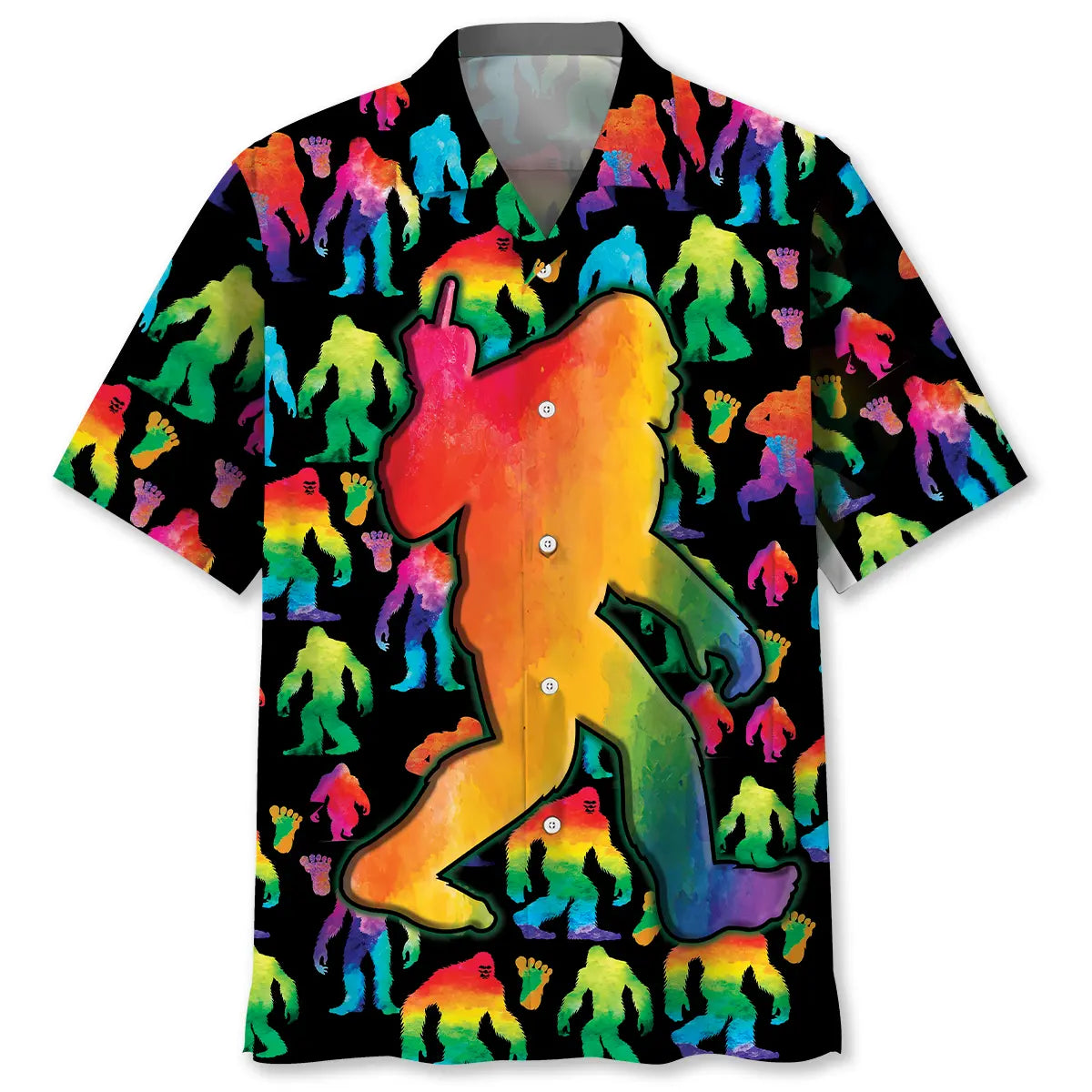 Hawaiian Shirt / Adults / S Rainbow Bigfoot Party Hawaiian Shirt
