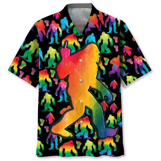 Hawaiian Shirt / Adults / S Rainbow Bigfoot Party Hawaiian Shirt
