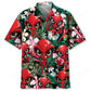 Hawaiian Shirt / Adults / S Red Alien Hawaiian Shirt