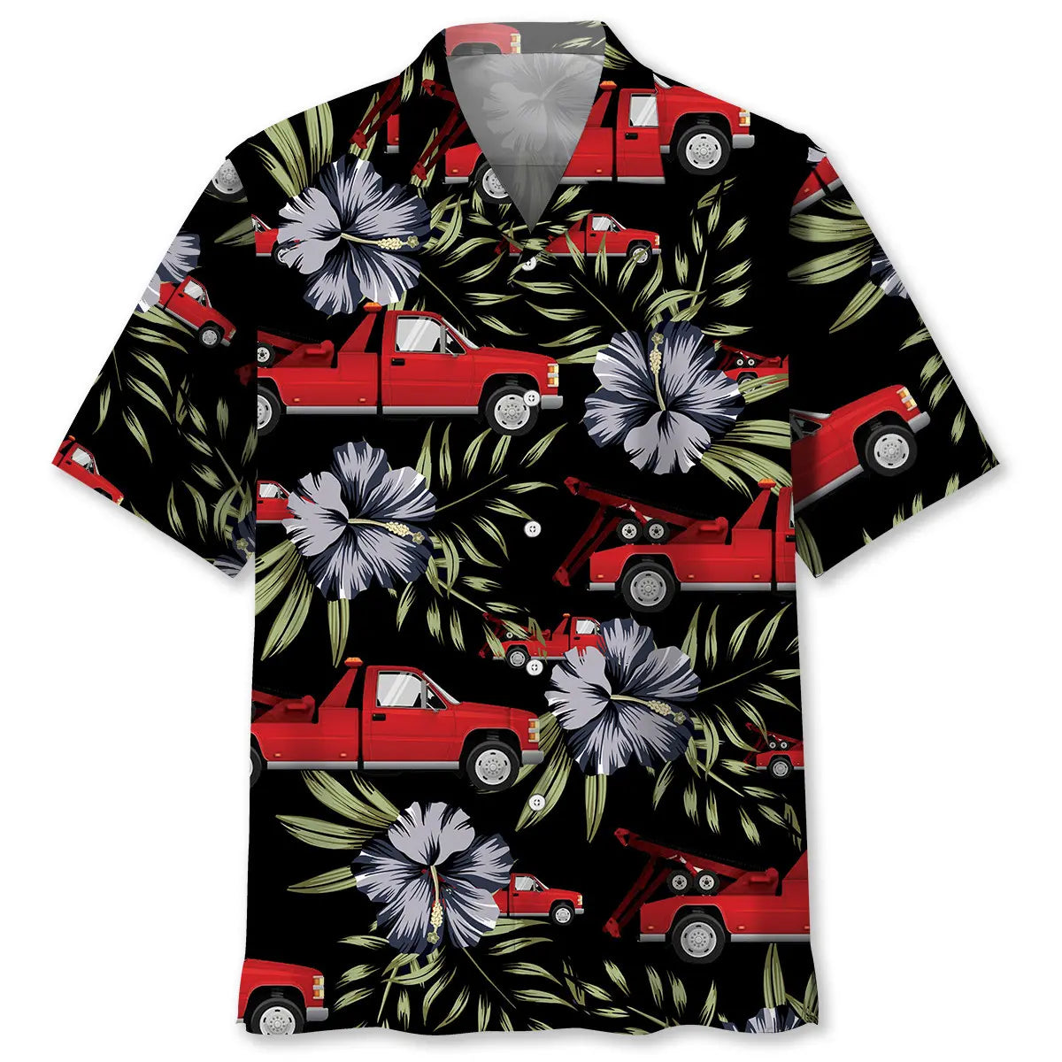 Hawaiian Shirt / Adults / S Red Tow Truck Operator Hawaiian Shirt