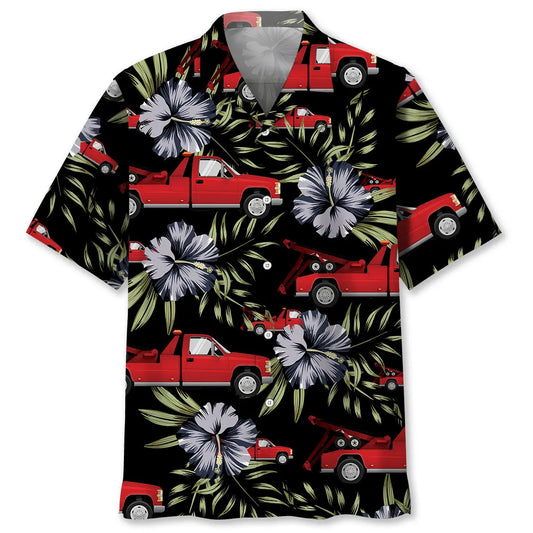 Hawaiian Shirt / Adults / S Red Tow Truck Operator Hawaiian Shirt