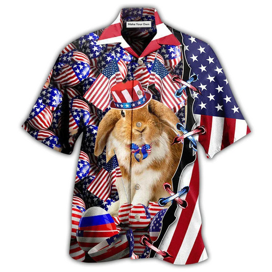 Hawaiian Shirt / Adults / S Easter Happy Day 2021 America - Hawaiian Shirt - Reefox