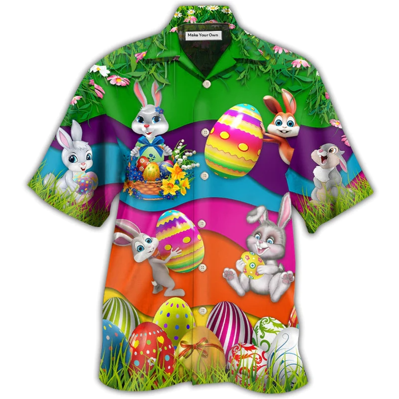 Hawaiian Shirt / Adults / S Easter Rabbit Lovely Rabbit Easter'S Day - Hawaiian shirt - Reefox