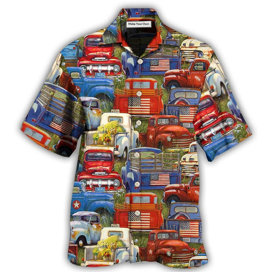 Hawaiian Shirt / Adults / S Truck Amazing Packed Trucks - Hawaiian Shirt - Reefox