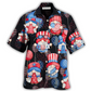 Hawaiian Shirt / Adults / S Gnome America Independence Day Fourth of July - Hawaiian Shirt - Reefox