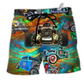 Beach Short / Adults / S Car How To Ride A Hot Rod - Beach Short Reefox - Owls Matrix LTD