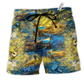 Beach Short / Adults / S Music Love Peace Life With Gold - Beach Short Reefox - Owls Matrix LTD