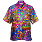 Hippie Magic Trippy Mushroom Awesome - Hawaiian Shirt - Reefox