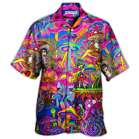 Hippie Magic Trippy Mushroom Awesome - Hawaiian Shirt - Reefox