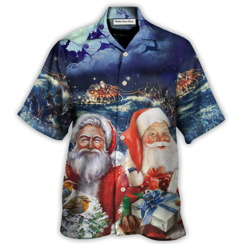 Hawaiian Shirt / Adults / S Christmas Santa Claus Snow - Hawaiian Shirt - Reefox