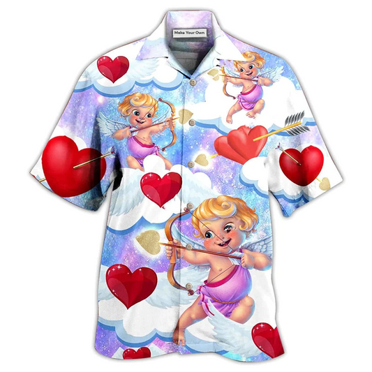 Hawaiian Shirt / Adults / S Valentine Love Cupid - Hawaiian Shirt - Reefox