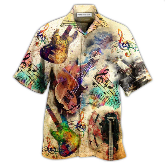 Hawaiian Shirt / Adults / S Guitar Its Like Guitar But Way Cooler Bass Guitar - Hawaiian Shirt - Reefox