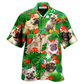 Hawaiian Shirt / Adults / S French Bulldog And Blooming Tropical Flowers - Hawaiian Shirt - Reefox