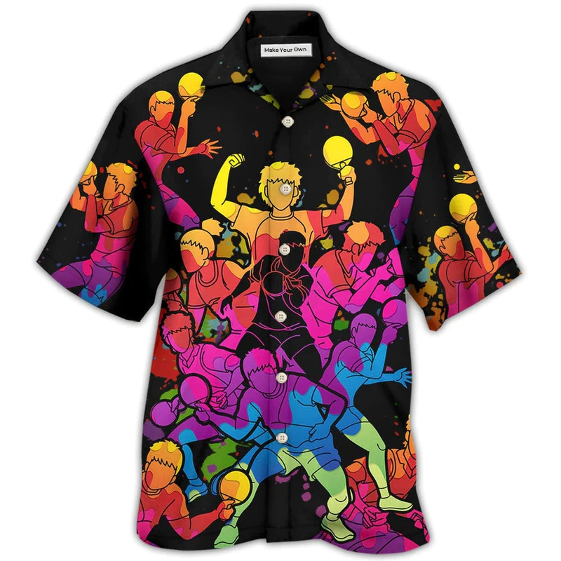 Table Tennis Color Art - Hawaiian Shirt - Reefox