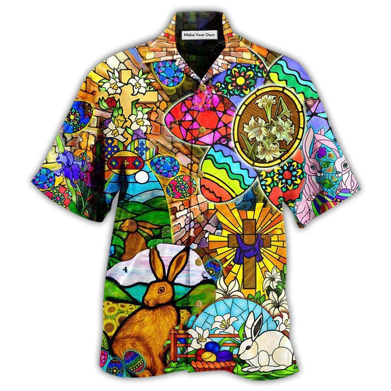 Hawaiian Shirt / Adults / S Easter Rabbit Happy - Hawaiian Shirt - Reefox