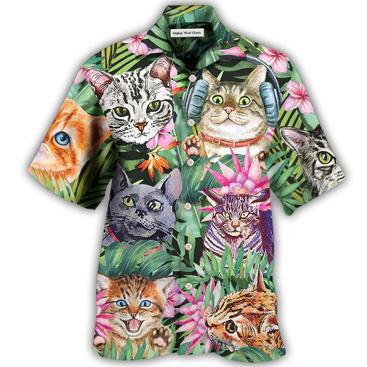 Hawaiian Shirt / Adults / S Cat Is My Life Funny - Hawaiian Shirt - Reefox