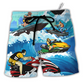 Jet Skis Saved Me From Being a Pornstar Funny Jet Skis Quote Gift Lover Beach - Beach Short Reefox