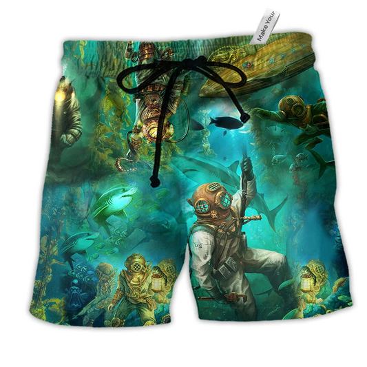 Beach Short / Adults / S Ocean Into The Sea I Go - Beach Short Reefox - Owls Matrix LTD