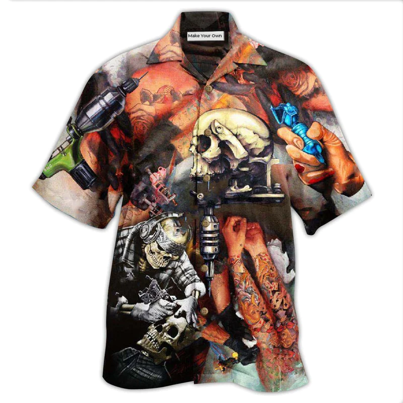 Hawaiian Shirt / Adults / S Tattoo Im The Tattoo Artist You Wish You Went To - Hawaiian Shirt - Reefox