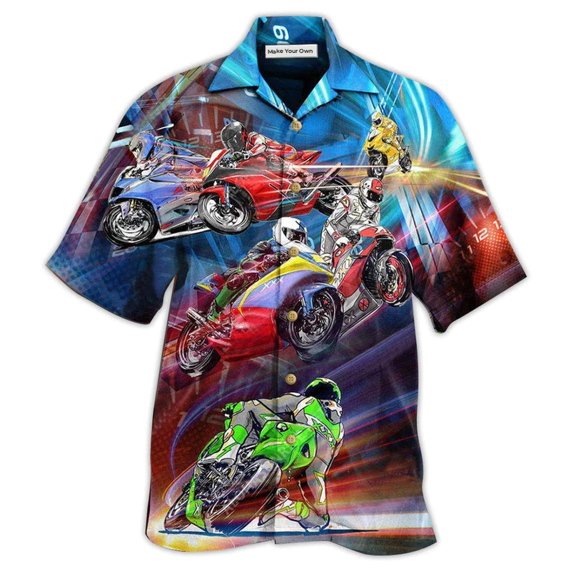 Hawaiian Shirt / Adults / S Motorcycle Amazing Cool Racing - Hawaiian Shirt - Reefox