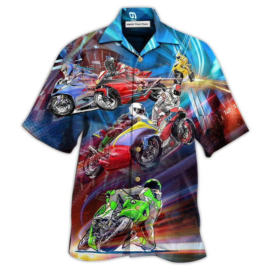 Hawaiian Shirt / Adults / S Motorcycle Amazing Cool Racing - Hawaiian Shirt - Reefox