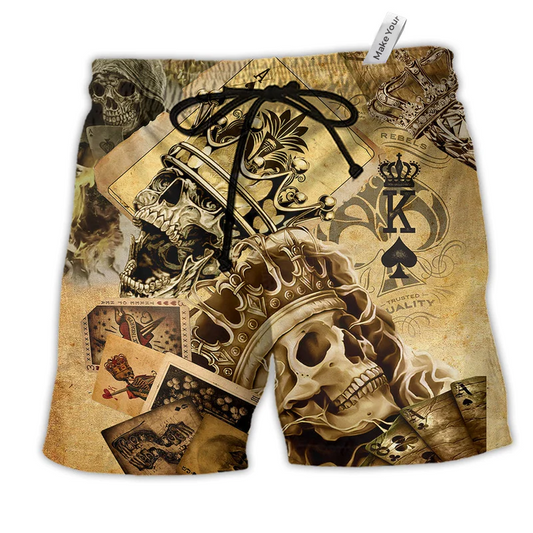 Beach Short / Adults / S Skull Love Life Classic Style - Beach Short Reefox - Owls Matrix LTD