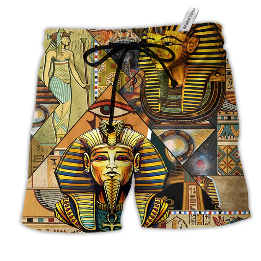 Beach Short / Adults / S Egypt Life Of Egyptian Pyramids - Beach Short Reefox - Owls Matrix LTD