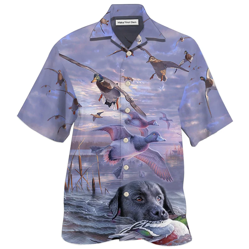 Hawaiian Shirt / Adults / S Duck Hunting Purple Sky - Hawaiian Shirt - Reefox