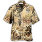 Hawaiian Shirt / Adults / S Viking Map War Vintage - Hawaiian Shirt - Reefox
