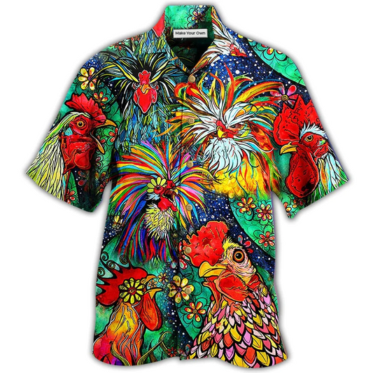 Hawaiian Shirt / Adults / S Chicken Love Color Amazing - Hawaiian Shirt - Reefox