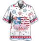 Hawaiian Shirt / Adults / S Flamingo Independence Day Star America - Hawaiian Shirt - Reefox