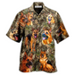 Hawaiian Shirt / Adults / S German Shepherd Dog Love Hunting - Hawaiian Shirt - Reefox