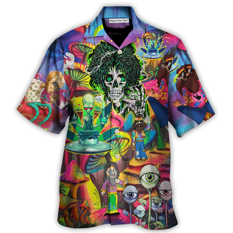 Hawaiian Shirt / Adults / S Hippie Skull Cool Life - Hawaiian Shirt - Reefox
