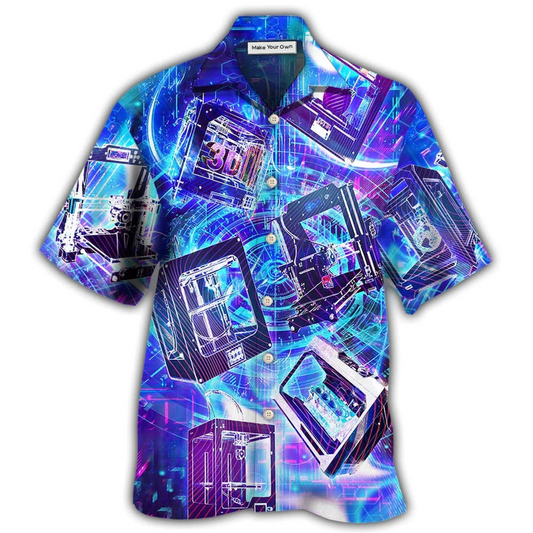 Hawaiian Shirt / Adults / S 3D Printing in Modern Life - Hawaiian Shirt - Reefox